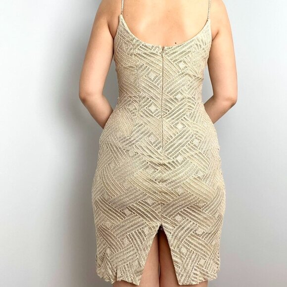 Vintage Cache Gold Midi Dress - Picture 2 of 15